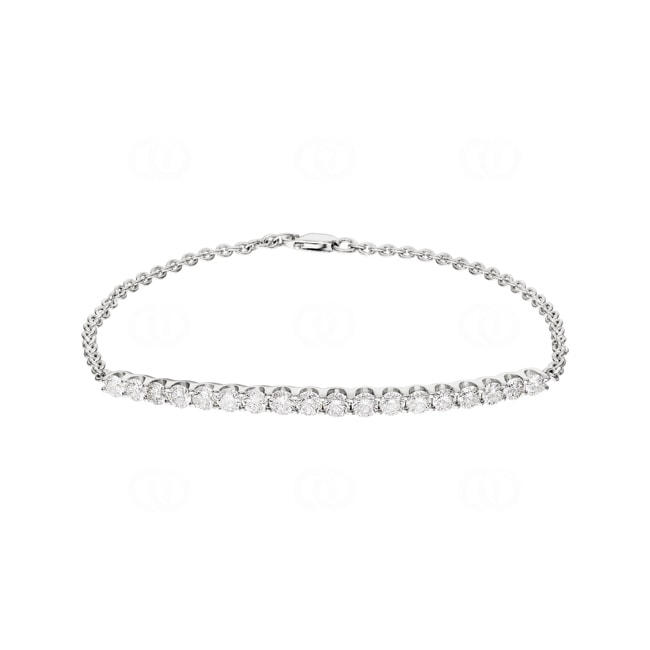 2.00 Karat Diamantarmband 750/18 K Weissgold - AR-69202-WG