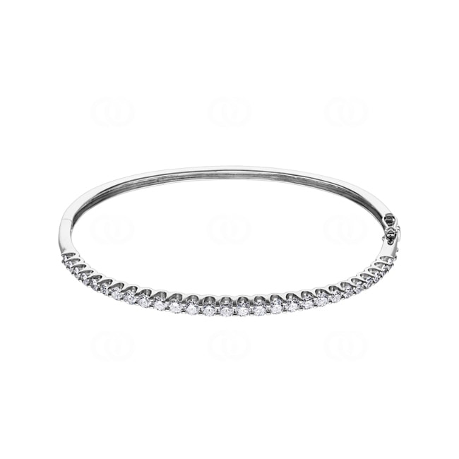 2.00 Karat Diamantarmreif oval 750/18 K Weissgold - AR-69262-WG