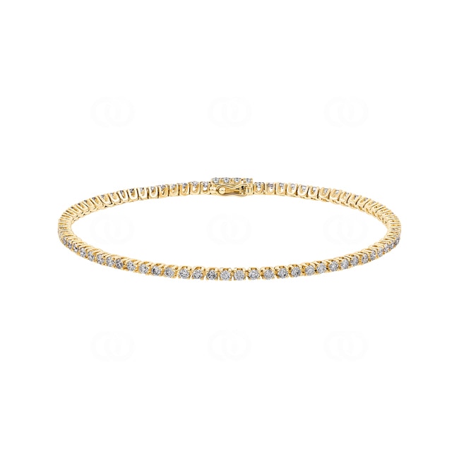 2.00 carats diamants bracelet rivière or jaune 750/18 ct - AR-69167-2-GG
