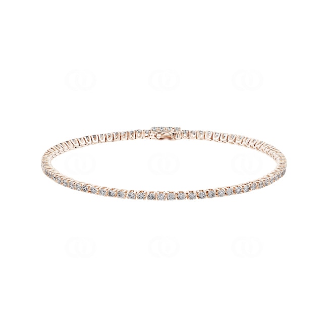 2.00 Karat Diamanten Tennisarmband 750/18 K Roségold - AR-69167-2-RG
