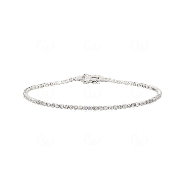 2.00 Karat Diamanten Tennisarmband 750/18 K Weissgold - AR-72029-WG