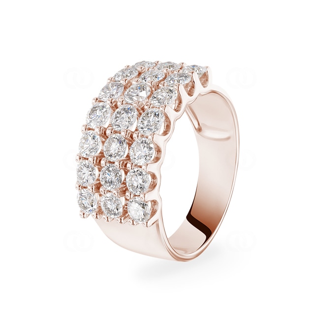 2.00 carats diamants bague or rosé 750/18 ct - RI-69270-RG