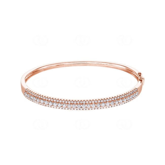 2.01 carats diamants bracelet jonc or rosé 750/18 ct - AR-69554-RG