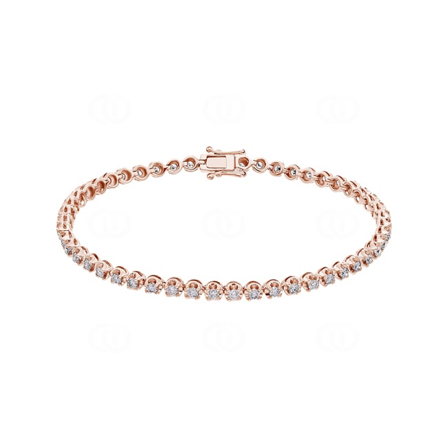 2.02 Karat Diamanten Tennisarmband 750/18 K Roségold - AR-69480-RG