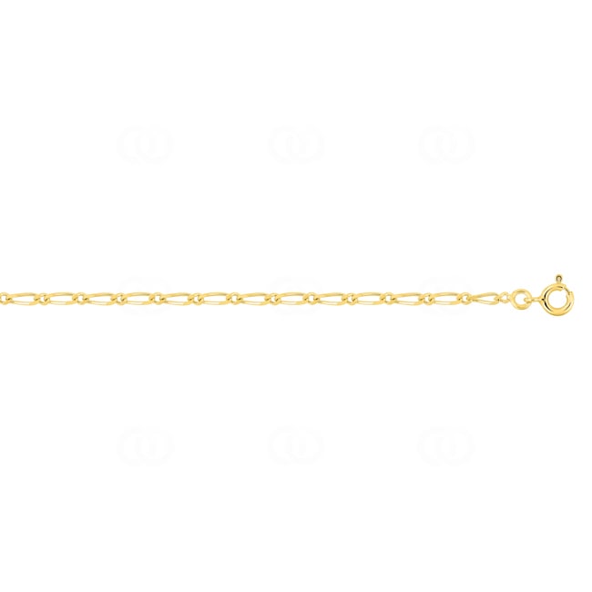 2.0mm Figarokette 1+1 375/9 K Gelbgold - 9K524.2