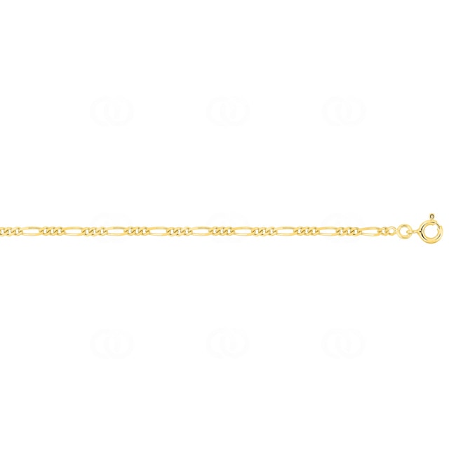 2.0mm Figaro Chain 3+1 375/9 K Yellow Gold - 9K528.2