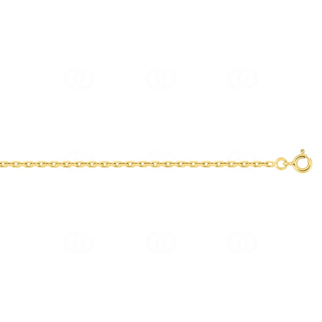 2.1mm Ankerkette diamantiert 375/9 K Gelbgold - 9KF65