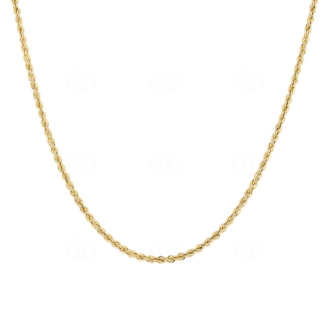 2.0mm Rope Chain Semi Solid 750/18 K Yellow Gold 2.0mm Rope Chain Semi Solid 750/18 K Yellow Gold - KE-2140-GG