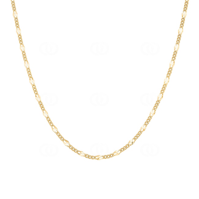 2.2mm Collier figaro fantaisie or jaune 750/18 ct - KEF5022