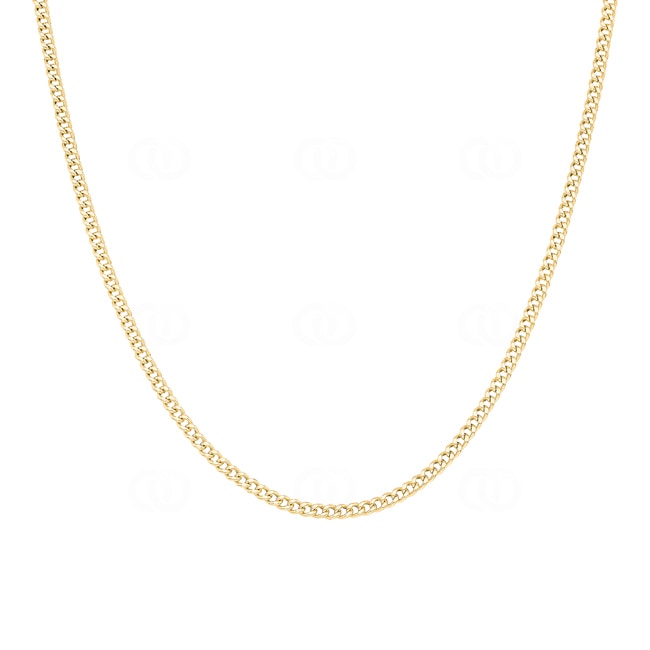 2.2mm Collier gourmette limée or jaune 750/18 ct - KEP6022