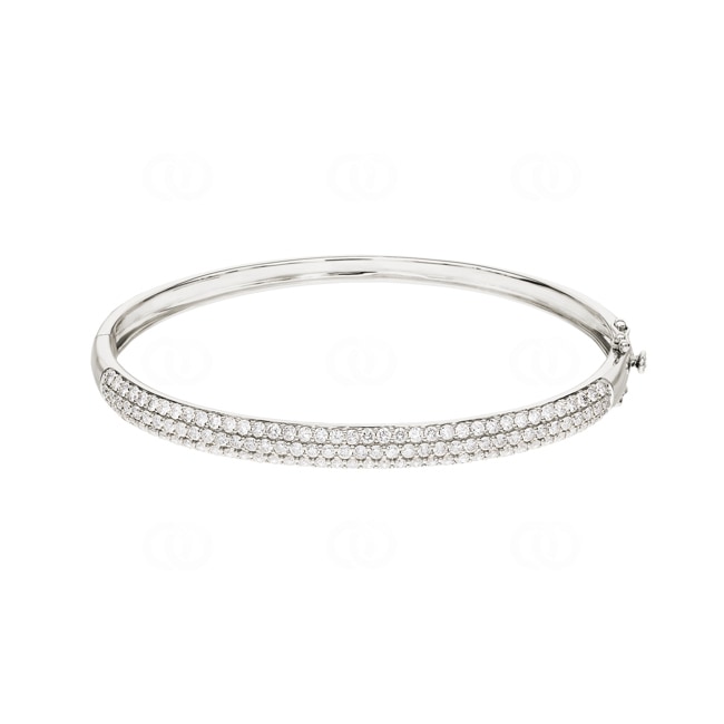 2.50ct Diamond Bangle 750/18 K White Gold - AR-69899-WG