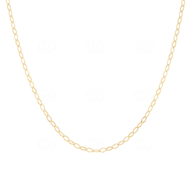 2.5mm Collier forçat ovale or jaune 750/18 ct - KEA4025