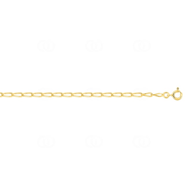 2.5mm Bracelet gourmette cheval or jaune 375/9 ct 2.5mm Bracelet gourmette cheval or jaune 375/9 ct - 9K506.25A