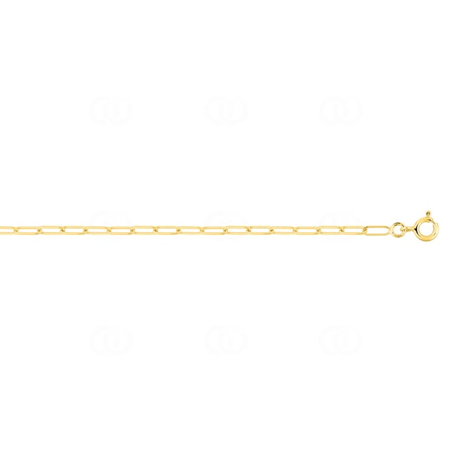 2.6mm Rectangle Cable Bracelet 375/9 K Yellow Gold - 9K519A