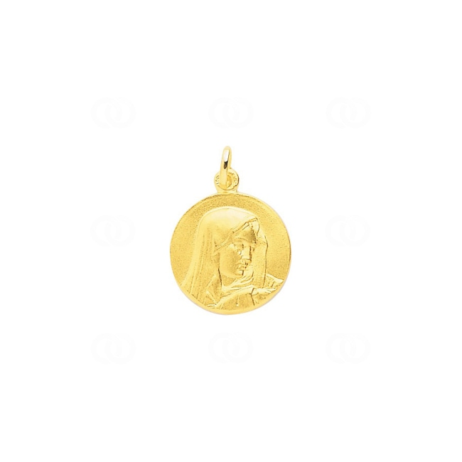 Anhänger 750/18 K Gelbgold Madonna Ø 17mm - 20032