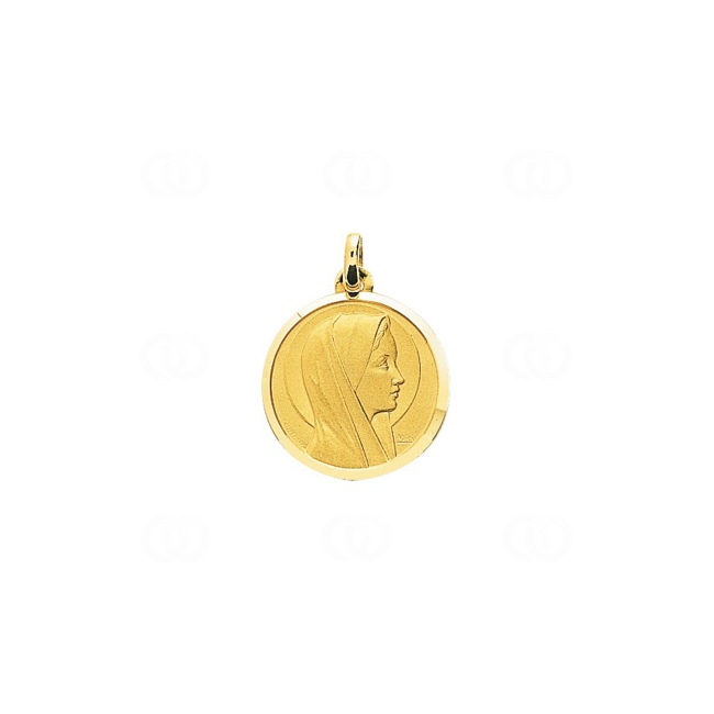 Pendentif or jaune 750/18 ct Vierge marie Ø 19mm - 20473