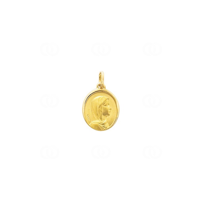 Pendant 750/18 K Yellow Gold Virgin Mary 13x14mm - 20549