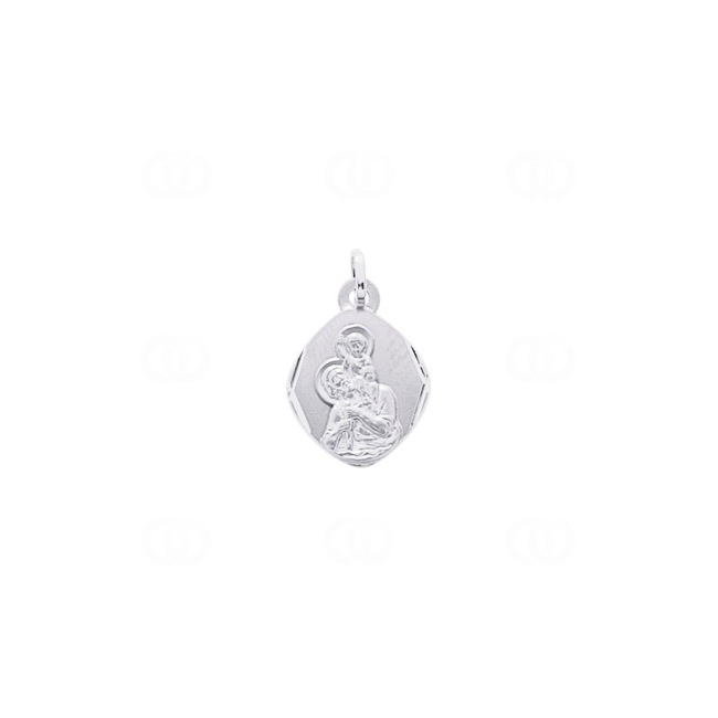 Pendentif or gris 750/18 ct 13x15mm, St. Christophe Pendentif or gris 750/18 ct 13x15mm, St. Christophe - 20711G