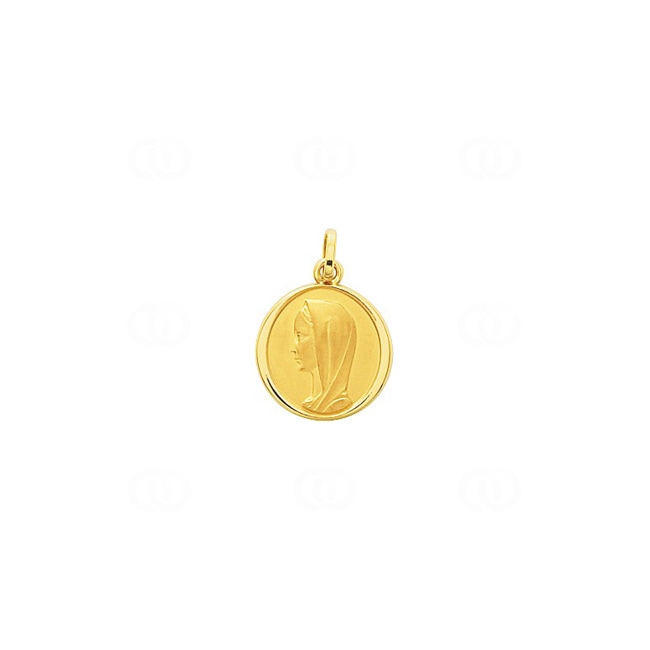 Anhänger 750/18 K Gelbgold Madonna Ø 14mm - 20724