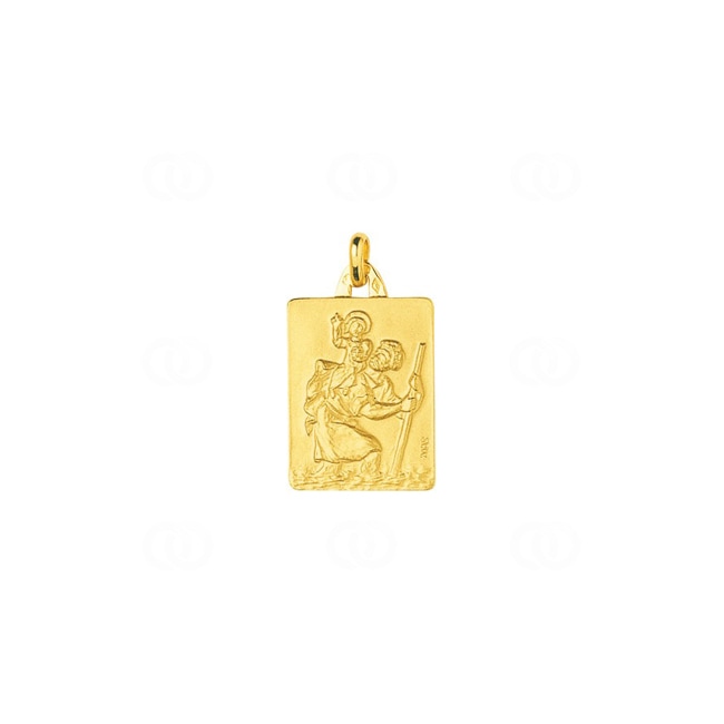 Pendant 750/18 K Yellow Gold 15x20mm, Saint Christopher - 26019