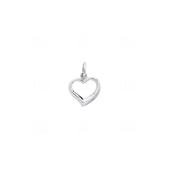 Pendentif or gris 750/18 ct 14x14mm, Cœur Pendentif or gris 750/18 ct 14x14mm, Cœur - 2821G