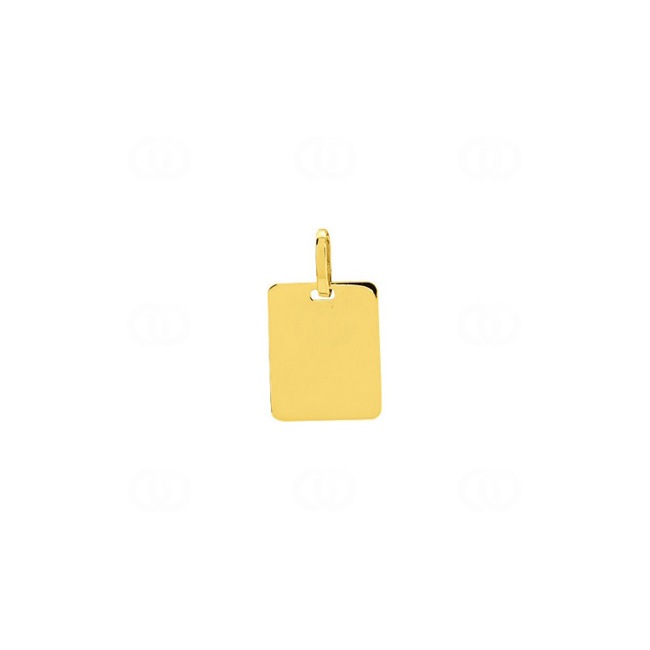 Plaquette or jaune 750/18 ct 13x17mm - 2860