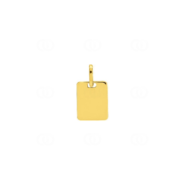 Plaquette or jaune 750/18 ct 11x14mm - 2861
