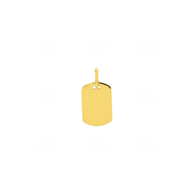 Plaquette or jaune 750/18 ct 12x18mm - 2864