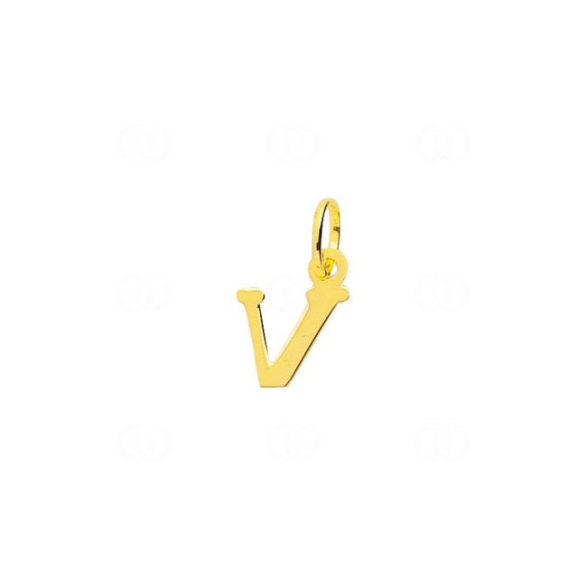 Pendentif or jaune 750/18 ct, Lettre V Pendentif or jaune 750/18 ct, Lettre V - 2920V