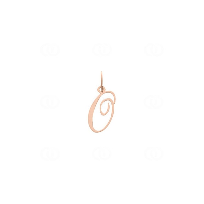 Pendant 750/18 K Rose Gold, Letter O - 2930OR