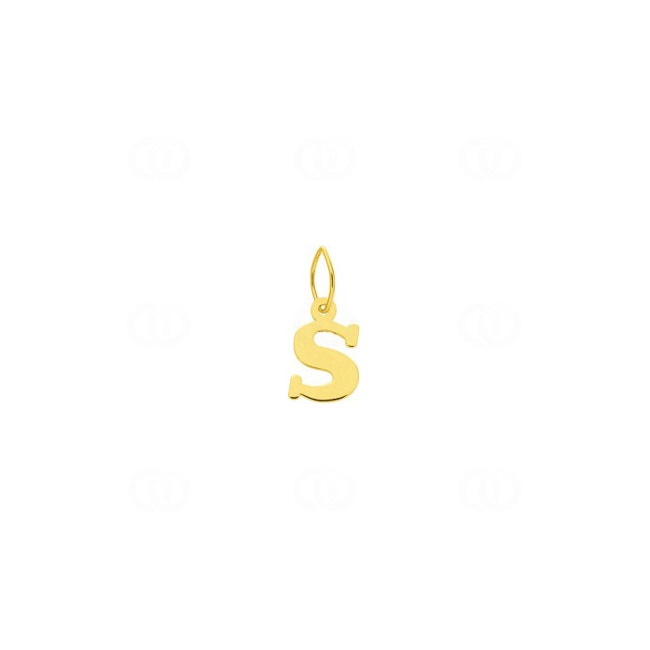Pendant 750/18 K Yellow Gold Letter S - 2950.1S