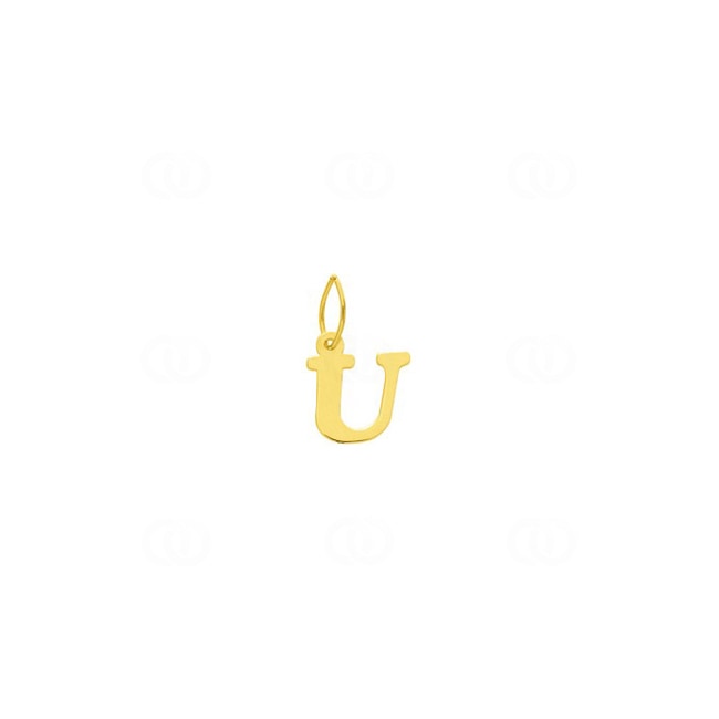 Pendant 750/18 K Yellow Gold, Letter U - 2950.1U