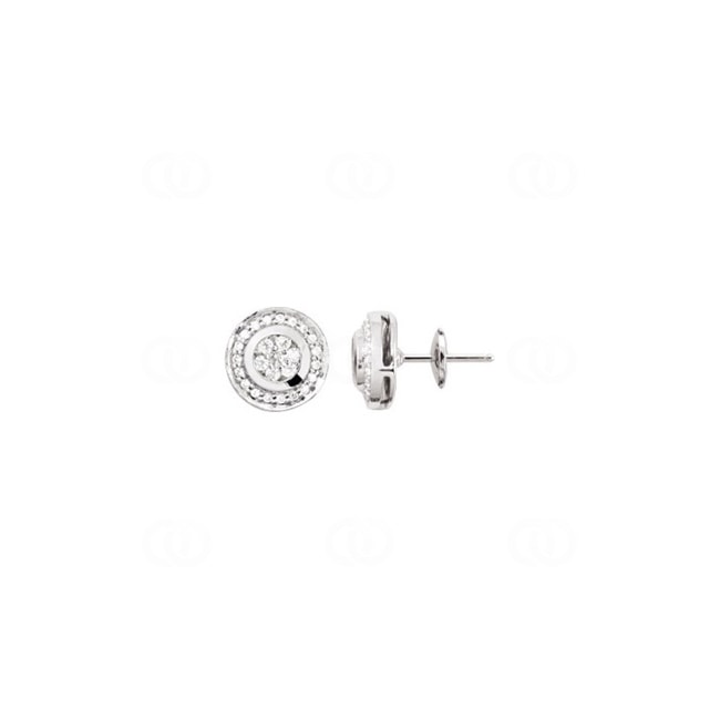 Stud Earrings 750/18 K White Gold with Diamonds 0.25ct. H/p1 - 2.2008.31