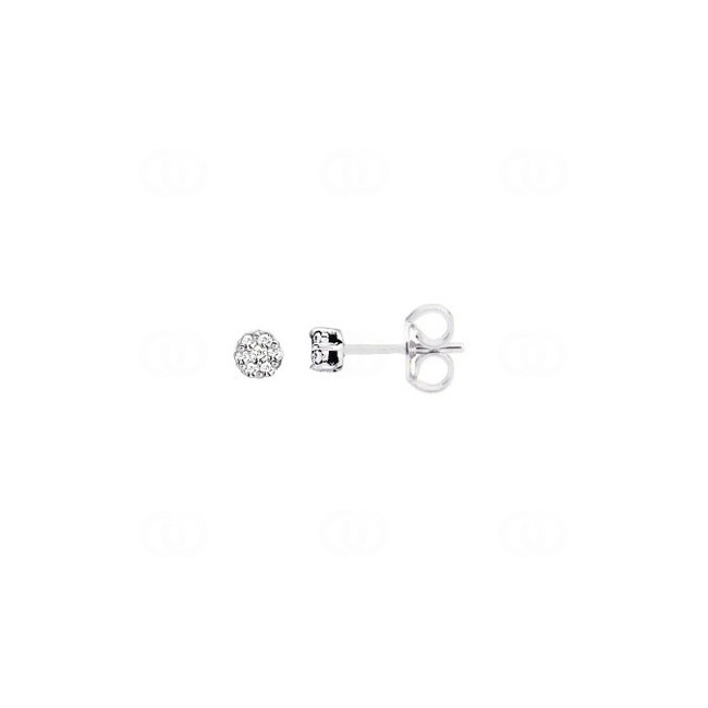 Clous d'oreilles or gris 750/18 ct avec diamants 0.15ct. H/p1 - 2.381.31