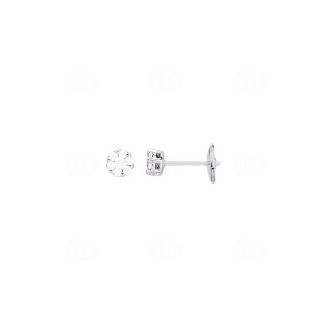 Clous d'oreilles or gris 750/18 ct avec diamants 0.25ct. H/p1 - 2.383.31
