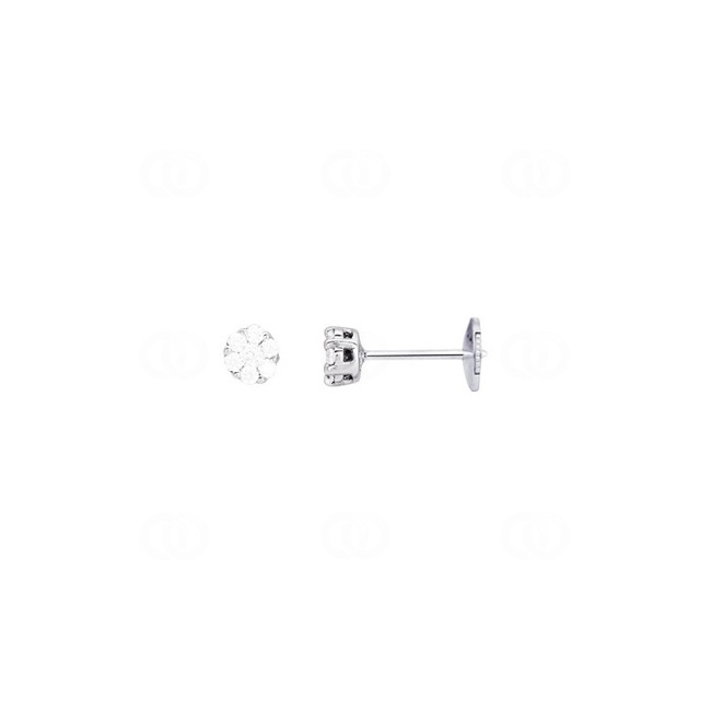 Clous d'oreilles or gris 750/18 ct avec diamants 0.30ct. H/p1 - 2.384.31