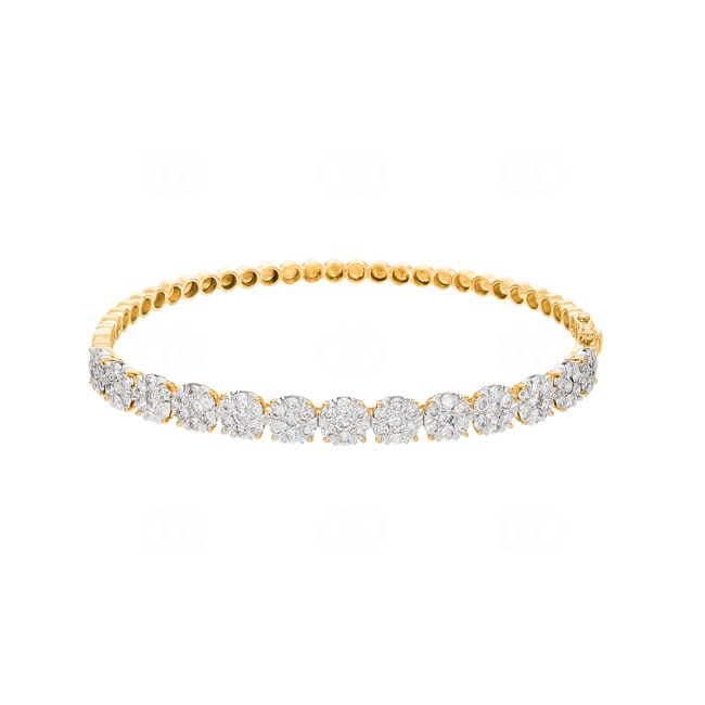 3.00ct Diamond Bangle 750/18 K Yellow Gold - AR-71843-GG