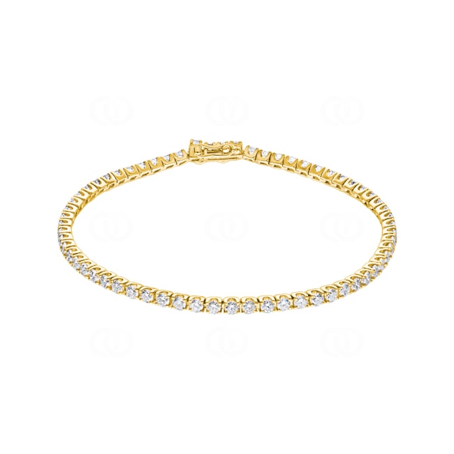 3.00 carats diamants bracelet rivière or jaune 750/18 ct - AR-69167-3-GG