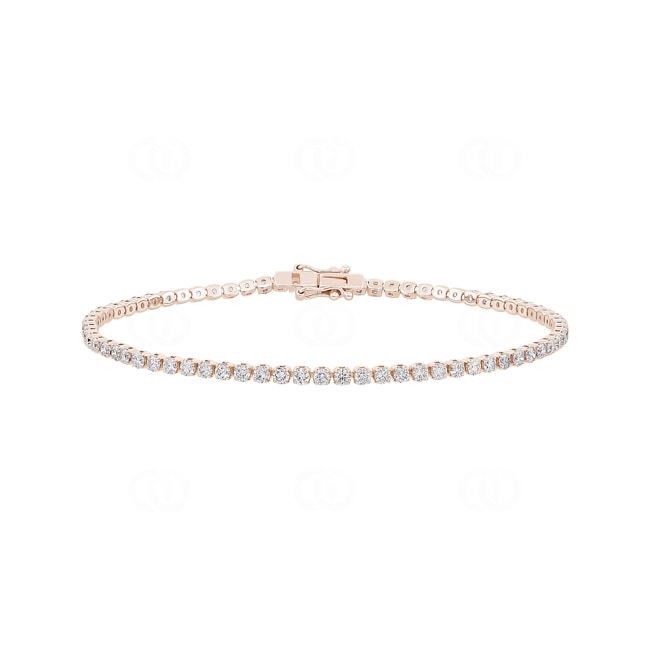 3.00 Karat Diamanten Tennisarmband 750/18 K Roségold - AR-74404-RG