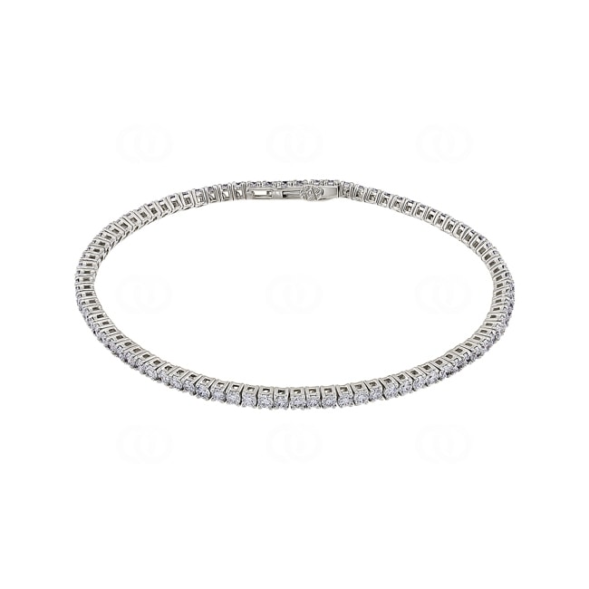 3.00 carats diamants bracelet rivière or gris 750/18 ct - AR-00248-WG