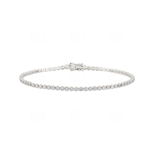 3.00 Karat Diamanten Tennisarmband 750/18 K Weissgold - AR-74404-WG