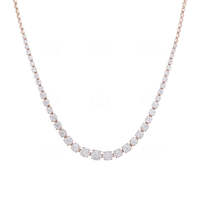 3.00 Karat Diamantencollier 750/18 K Roségold - KE-69432-RG
