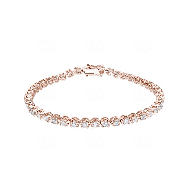 3.01 Karat Diamanten Tennisarmband 750/18 K Roségold - AR-69481-RG