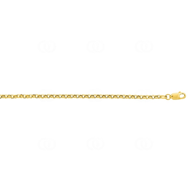 3.0mm Erbsarmband 375/9 K Gelbgold halbmassiv - 610019.1A