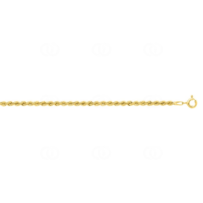 3.0mm Rope Chain Semi Solid 750/18 K Yellow Gold 3.0mm Rope Chain Semi Solid 750/18 K Yellow Gold - 610030.2-45
