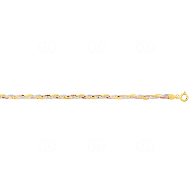 3.0mm Collier tresse or tricolore 375/9 ct 3.0mm Collier tresse or tricolore 375/9 ct - 9K548.1G