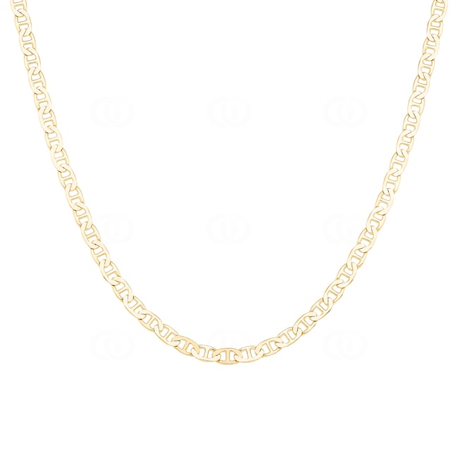 3.2mm Collier gourmette marine or jaune 750/18 ct - KEM8032