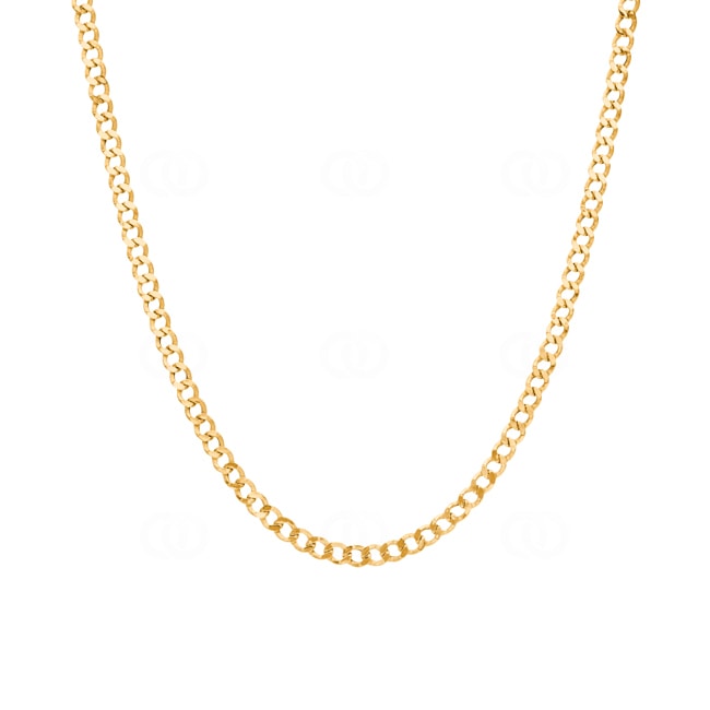 3.3mm Collier gourmette or jaune 750/18 ct semi-massif 3.3mm Collier gourmette or jaune 750/18 ct semi-massif - KE-G080-GG