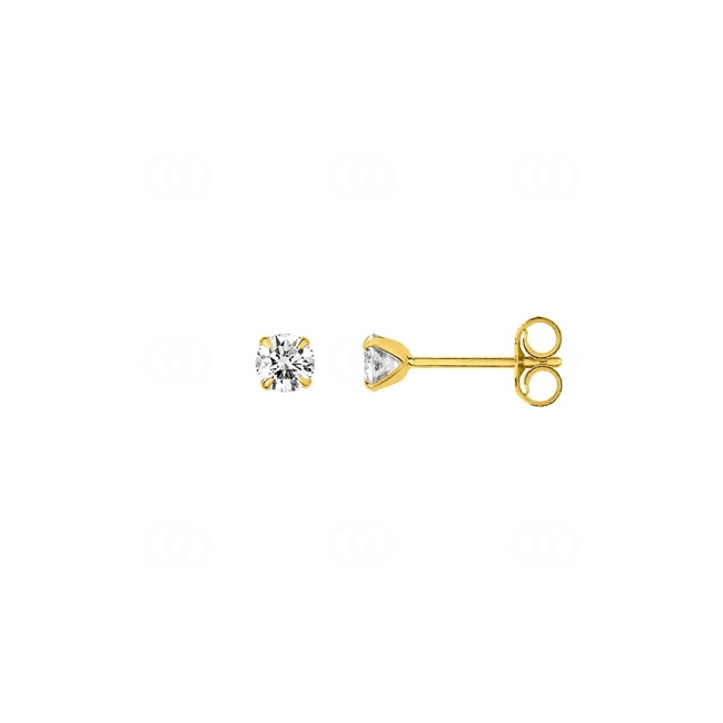 3.5mm Zircone clous d'oreilles or jaune 375/9 ct - 29SO21JZ