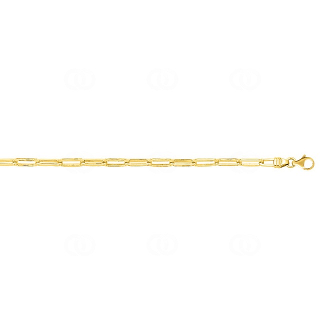 3.8mm Rectangle Cable Chain 375/9 K Yellow Gold - 9K517